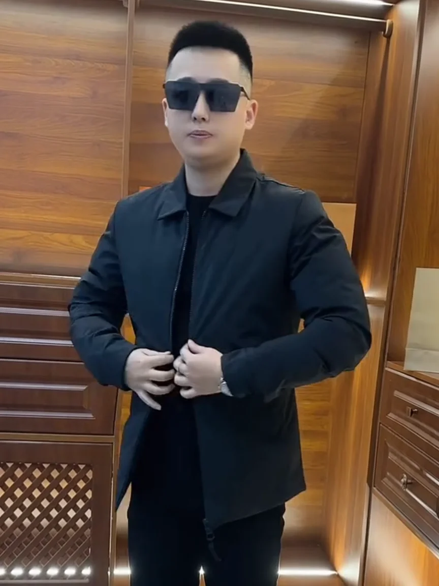 

Высококачественная хлопковая куртка с воротником-стойкой для мужчин: элегантный джентльменский стиль, осенне-зимняя мода, крутой индивидуальный дизайн, универсальный вариант.