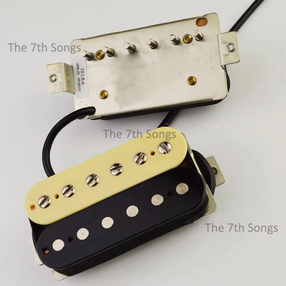 APH2 Humbucker Alnico II Magnet Neck Bridge Pickup Zebra / Black / Nickel 4-Conductor Wire Medium Leg Frame Electric Guitar LP