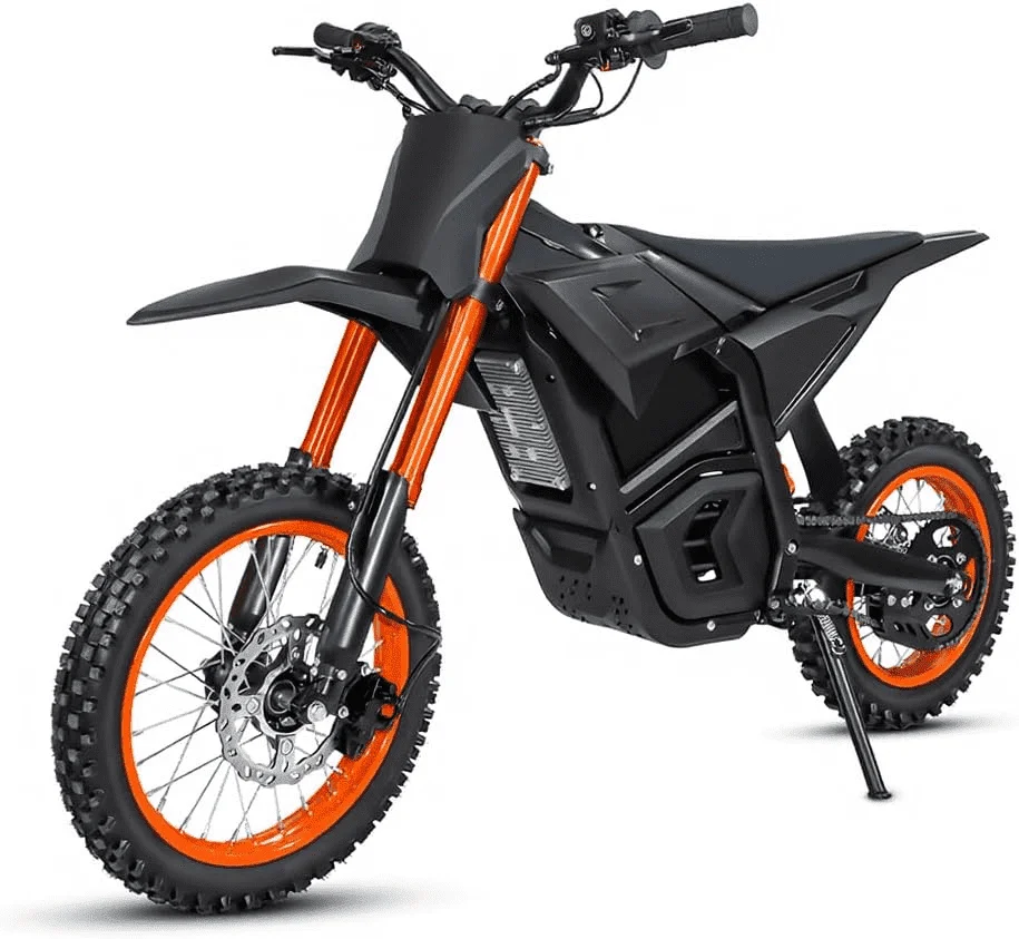 

2600W Adult /Teen Electric MINI Dirt Bike, 31MPH Top Speed, 35 Mile Range, 48V 20Ah Battery, 14"/12"Tires, Dual Hydraulic Brakes