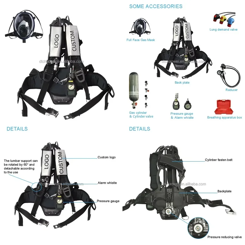 

2026 Back Pack Firefighting Equipment 6.8L Cylinder Positive Pressure Self Contained Air Breathing Apparatus
