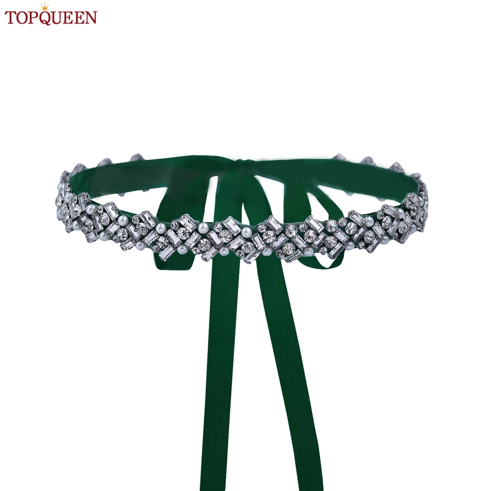 TOPQUEEN New Design Women's Jewelry Belt Wedding Belt Diamond Patch Bohemian Bridal Accessories Holiday Gift S432