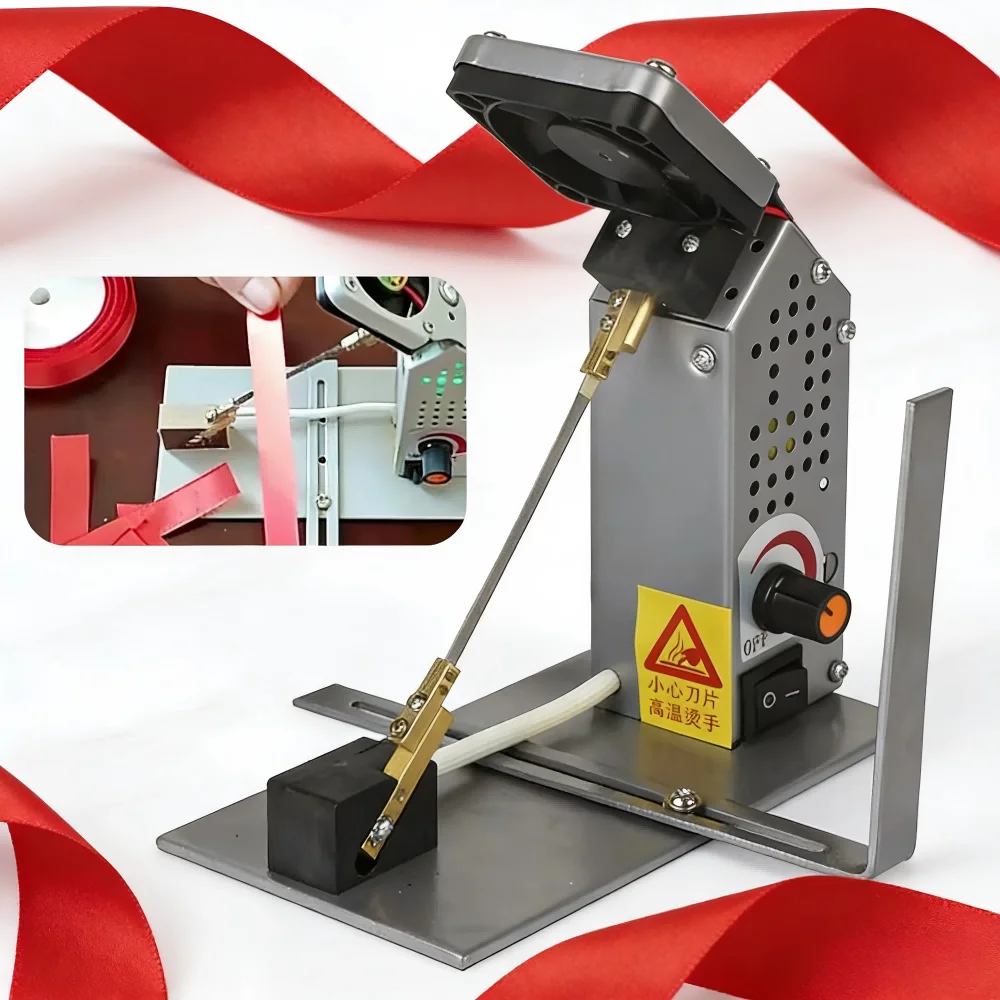 Mini Electric Heating Cutting Machine Adjustable Temperature Nylon Satin Ribbon Elastic Wire Tape Cutting Knife Tool