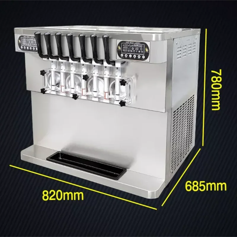 

Коммерческая машина для мягкого мороженого на 7 вкусов, настольная модель