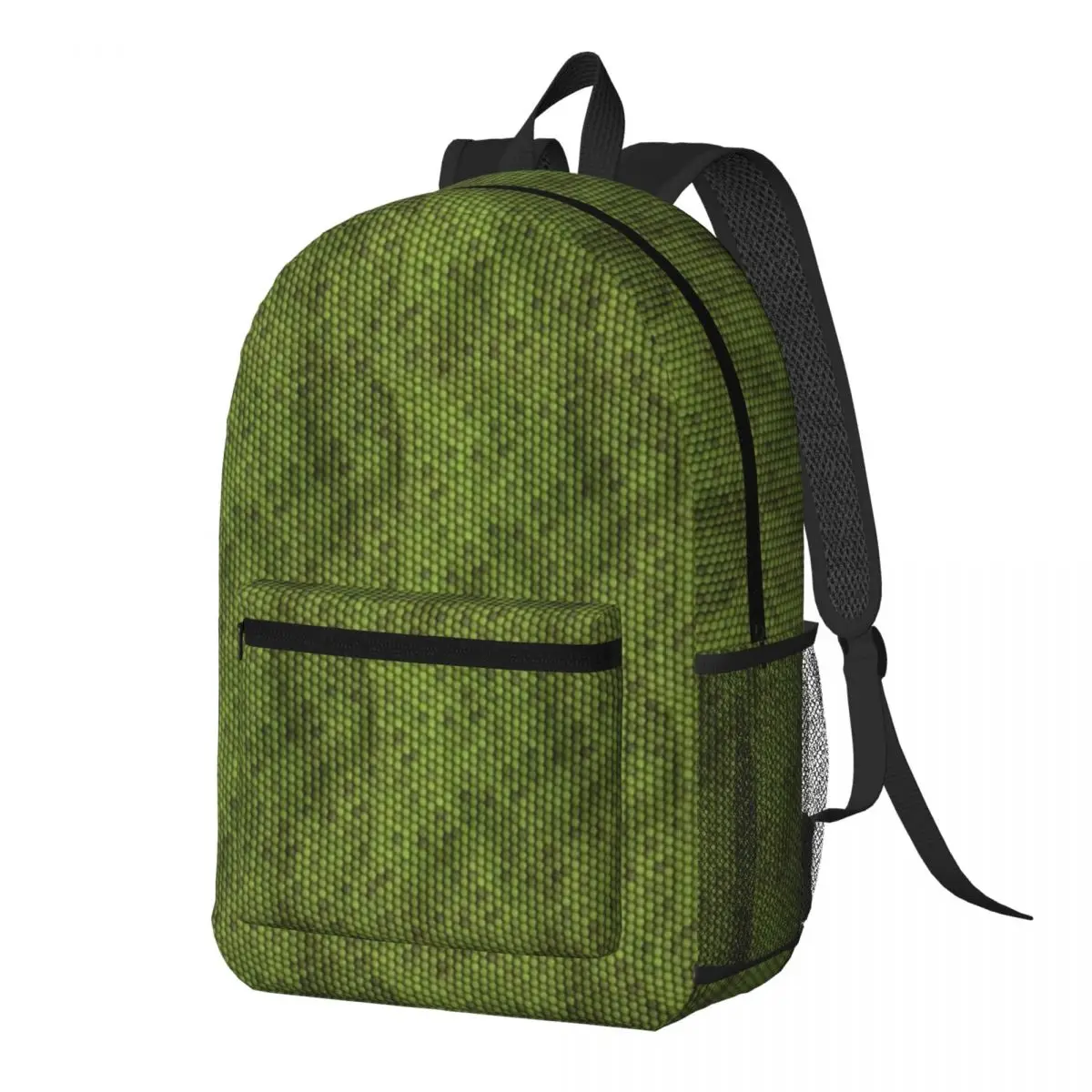 

Green Lizard Skin Pattern Design Backpack Daypack Large Capacity Children BookBag School Bag Shoulder Bags for Men Women