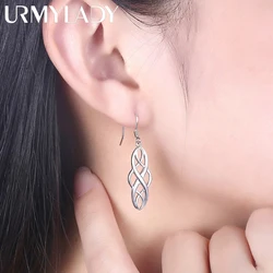 Selling party 925 Sterling Silver Earrings for Women Fine Jewelry Valentine's Day Gift Exquisite drop
