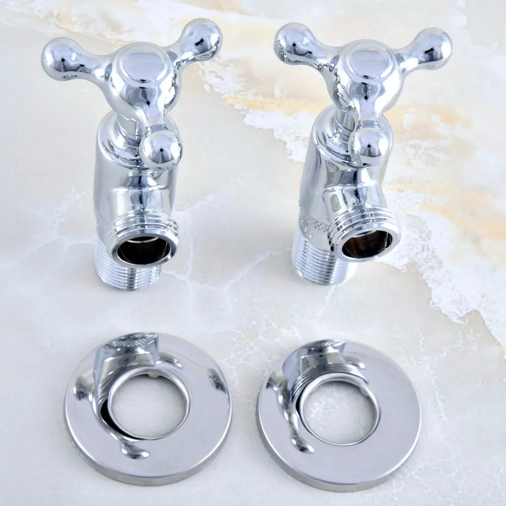 

Клапан стопорный полированный угловой для ванной комнаты, 2 шт., 1/2 дюйма, для мужчин x 1/2 дюйма, Lav016