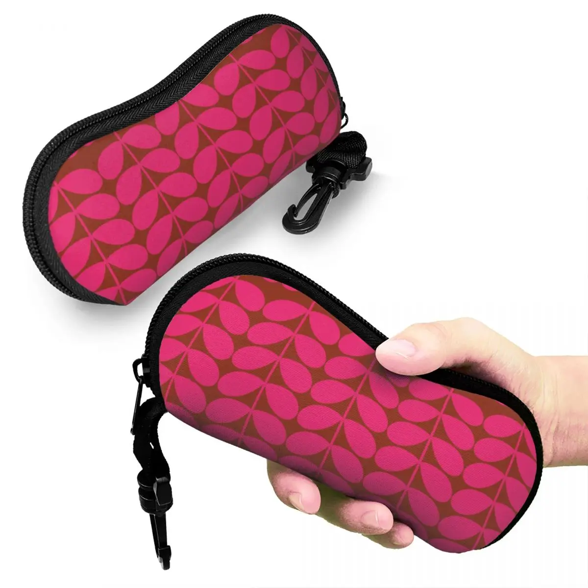 Custom Solid Stem Cerise Pink Shell Glasses Case Unisex Cool Orla Kiely Eyeglasses Case Sunglasses Protector Box