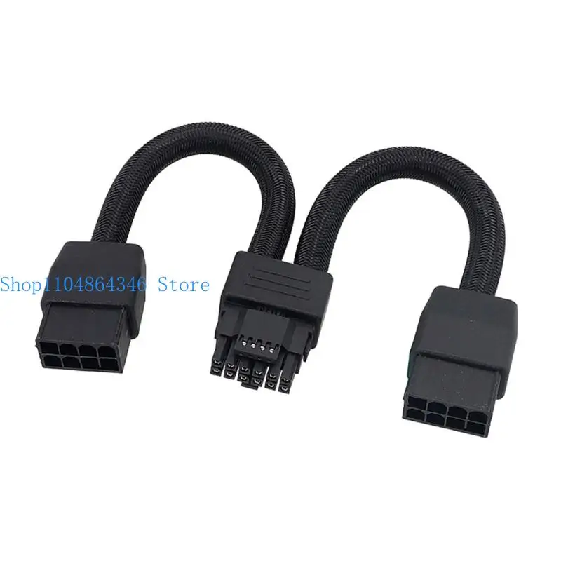 

5asd Power Cable 16Pin Connector 12VHPWR Adapter 2x 8Pin to 16Pin GPU Extension Cable for 3090Ti 4070Ti 4080 4090 Graphics