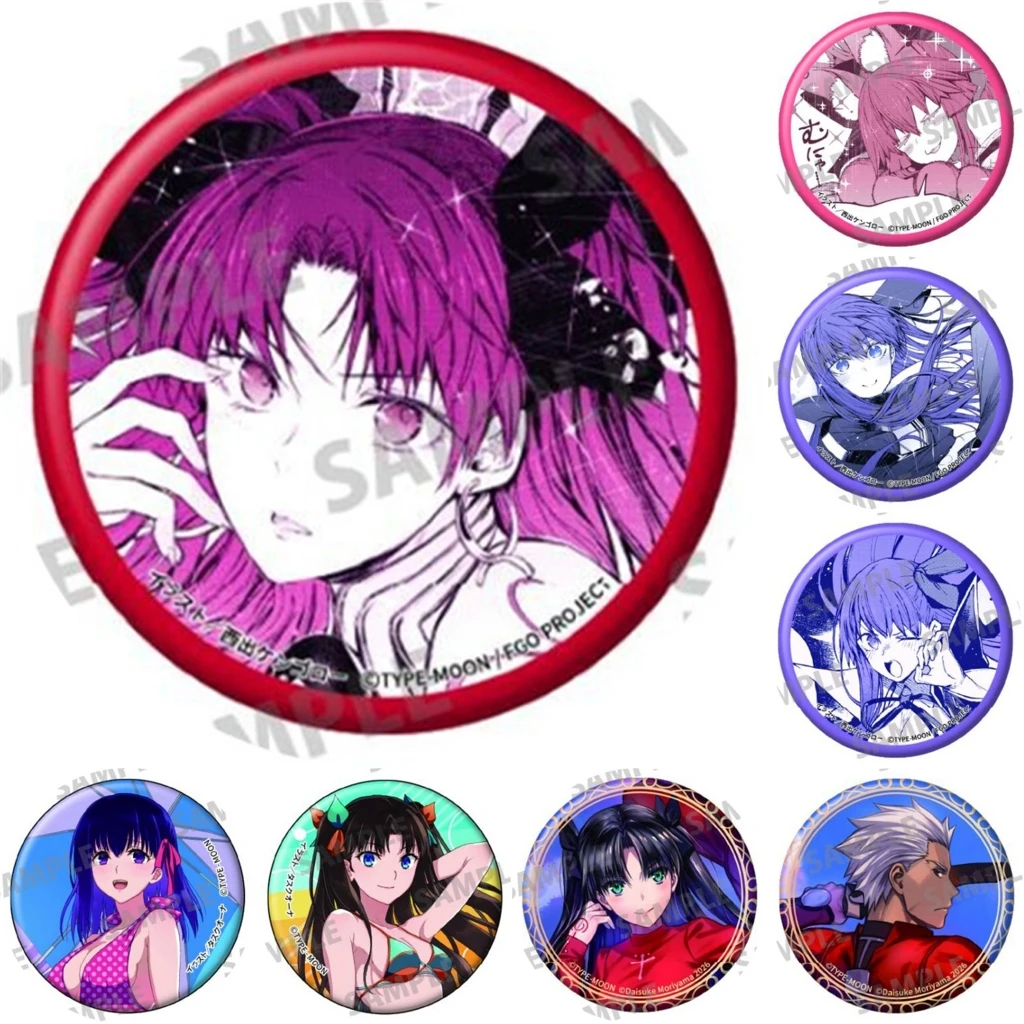 58mm Anime Fate/Grand Order SE.RA.PH‌ UBW Cosplay COSTUME Badge Pin SPTE Tinplate Brooch﻿ Prop