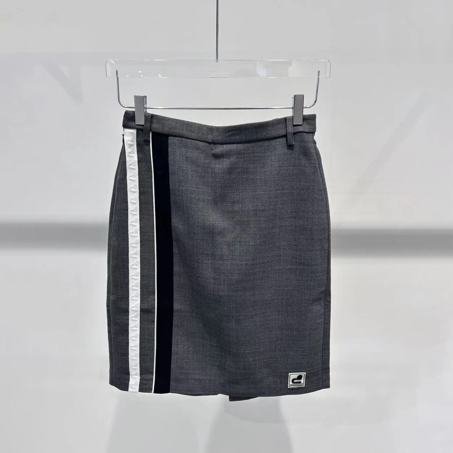 

Юбка с полосатыми вставками и высокой талией, облегающая, для офиса, женская, премиум-класса, осенняя новинка