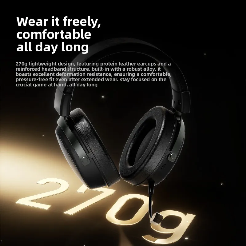 ATK N9 Pro Ultra سماعات رأس لاسلكية بأربعة أوضاع مثبتة على الرأس وميكروفون لإلغاء الضوضاء وكمون منخفض سماعات رأس للألعاب