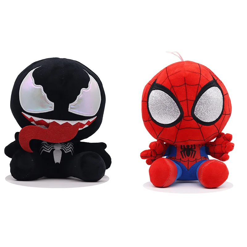 

20cm/8 Inch Soft Black Spider-Man Plush Doll Miles Morales Venom Stuffed Animals Plush Keychain Cute Cartoon Toys Kids Gifts