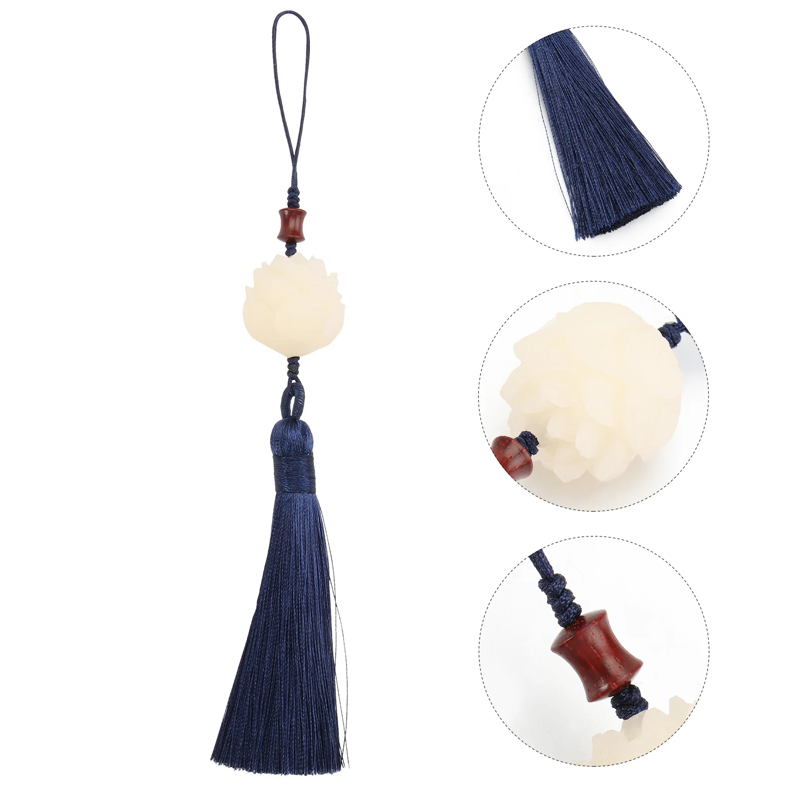 

Decorative Phone Case Tassel Accessories Ornament Lotus Cloth Decoration Pendant for