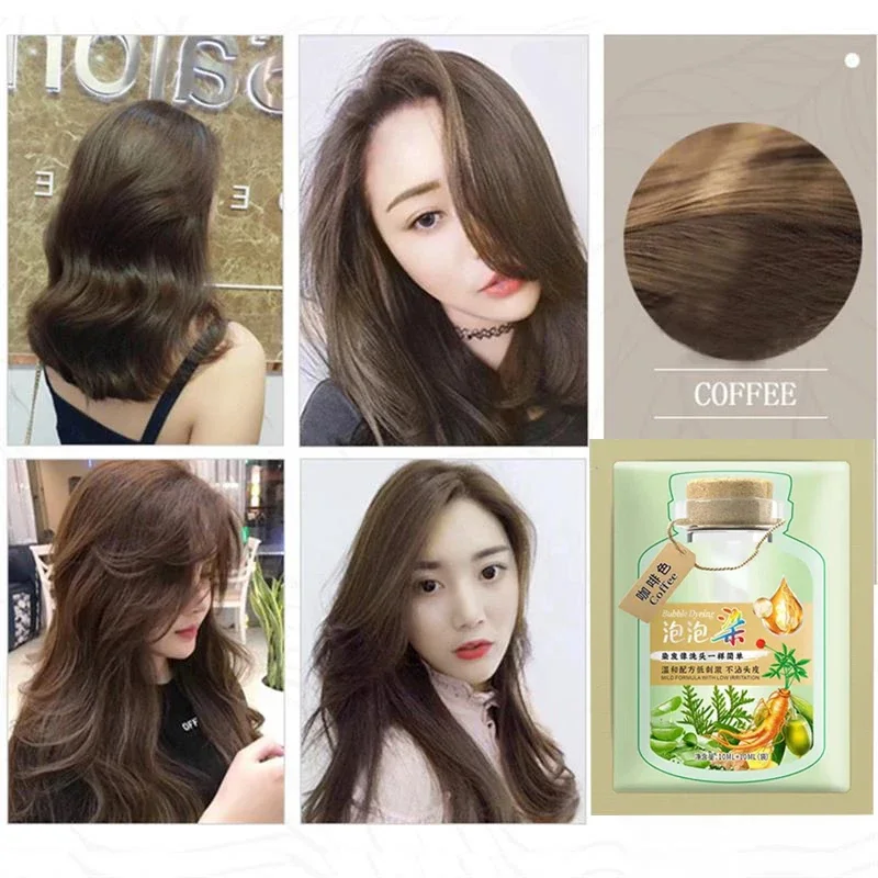 Women Men Pure Natural Herbal Hair Dye Shampoo Change Hair Color Non-irritating Repair Gray White Fashion Hair Care