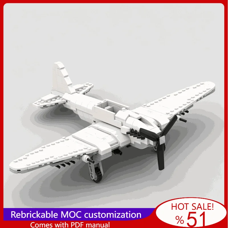 482PCS Il 2 Sturmovik Classic Two Seat War Series Attack Plane Build Blocks DIY Assembly Educational Creative Festival Gift Toy