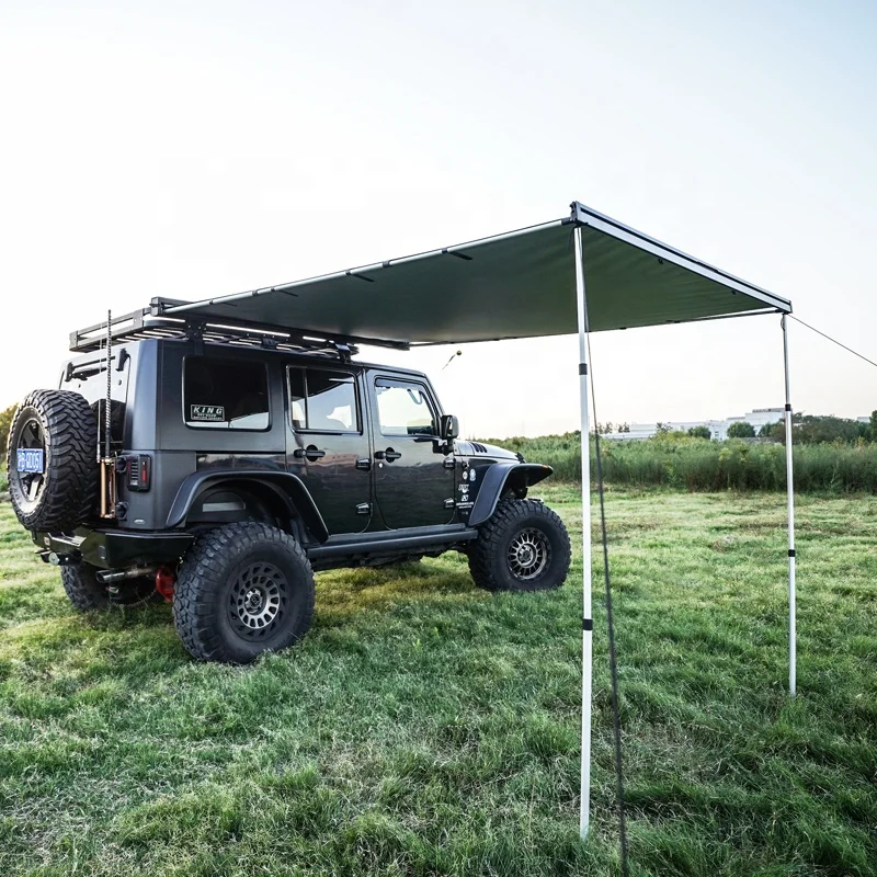 

2M 2.5M 6.6'x8.2' Pull-Out Retractable Weather-Proof UV50+ Vehicle Awning SUV/Truck/Van 4x4 Awning Rooftop Side Awning