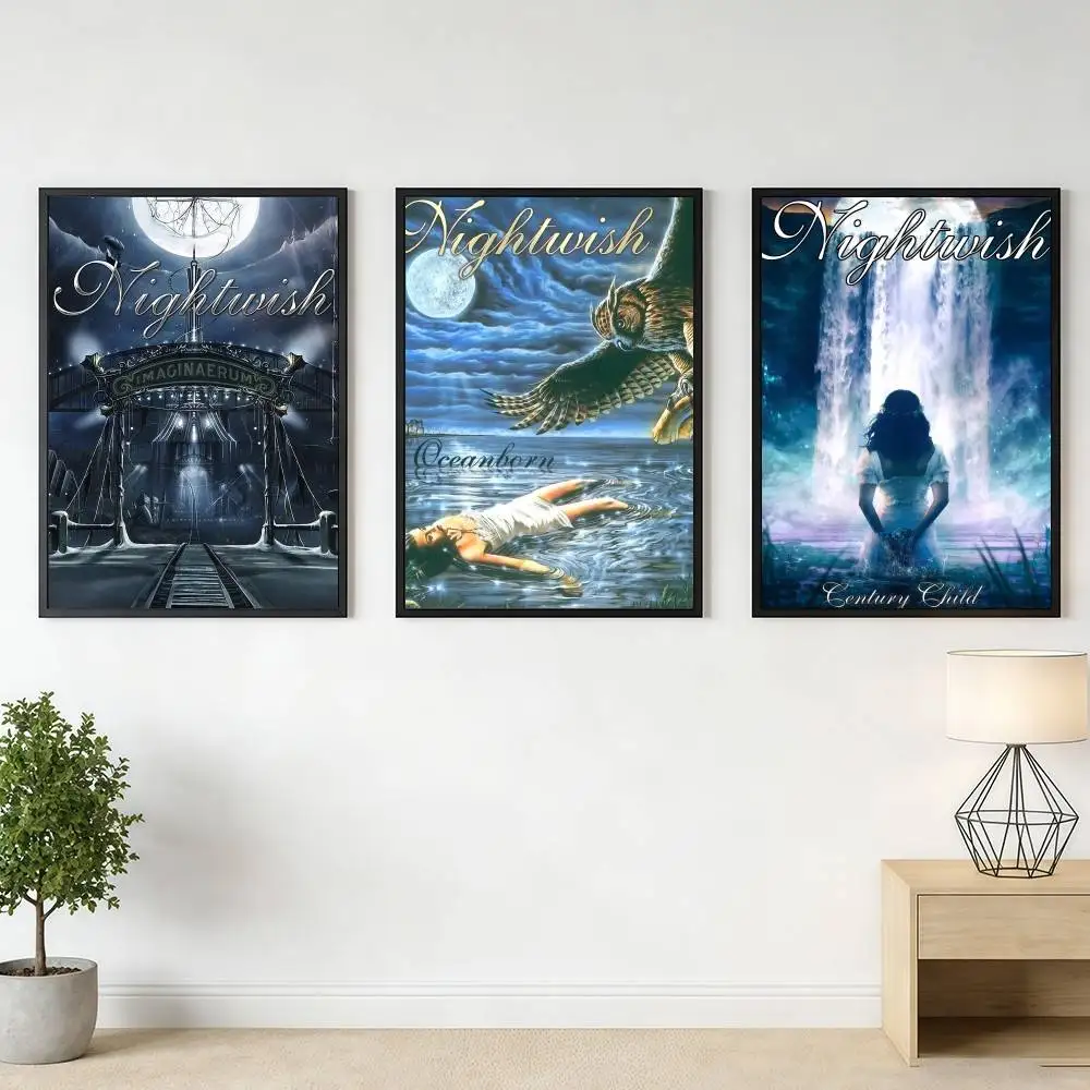 Nightwish Band ALBUM Poster Stickers Classic Vintage Print Wall Art Decor HD Living Room Home Aesthetic Holiday Gifts