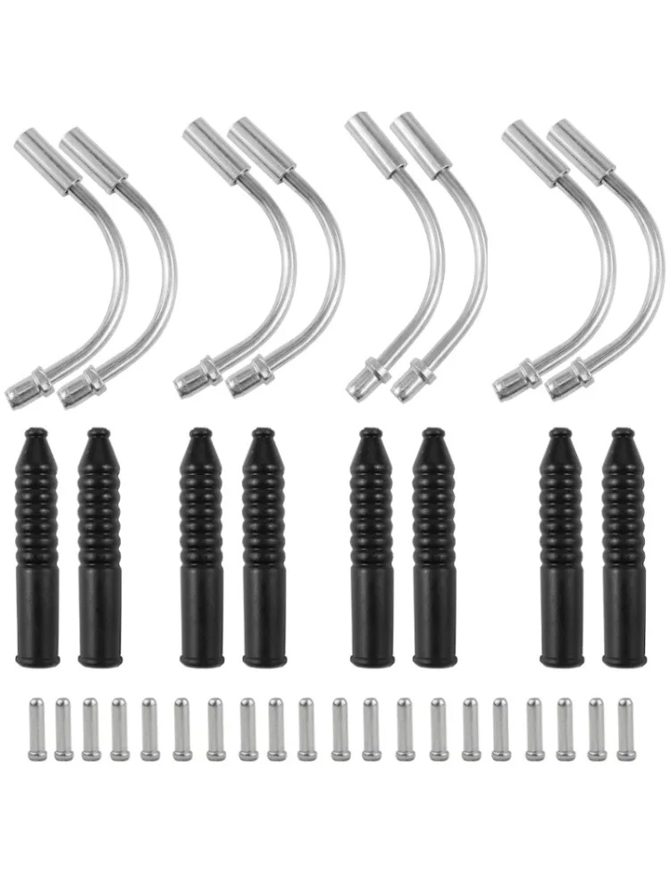 AliExpress NONE 54pcs Bike V Brake Noodle Cable Guide Set with Bicycle Brake Cable Guide Pipe Rubber Boots and Bike Shift Brake Cable End Caps