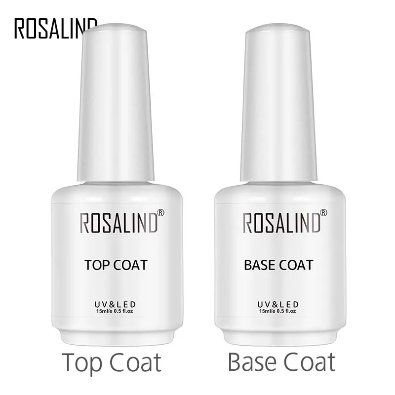 ROSALIND 15ml Base/Top Coat Nail Gel Primer Matt Top Coat Manicure Decoration Blooming For DIY Nail Art Hybrid Varnishes