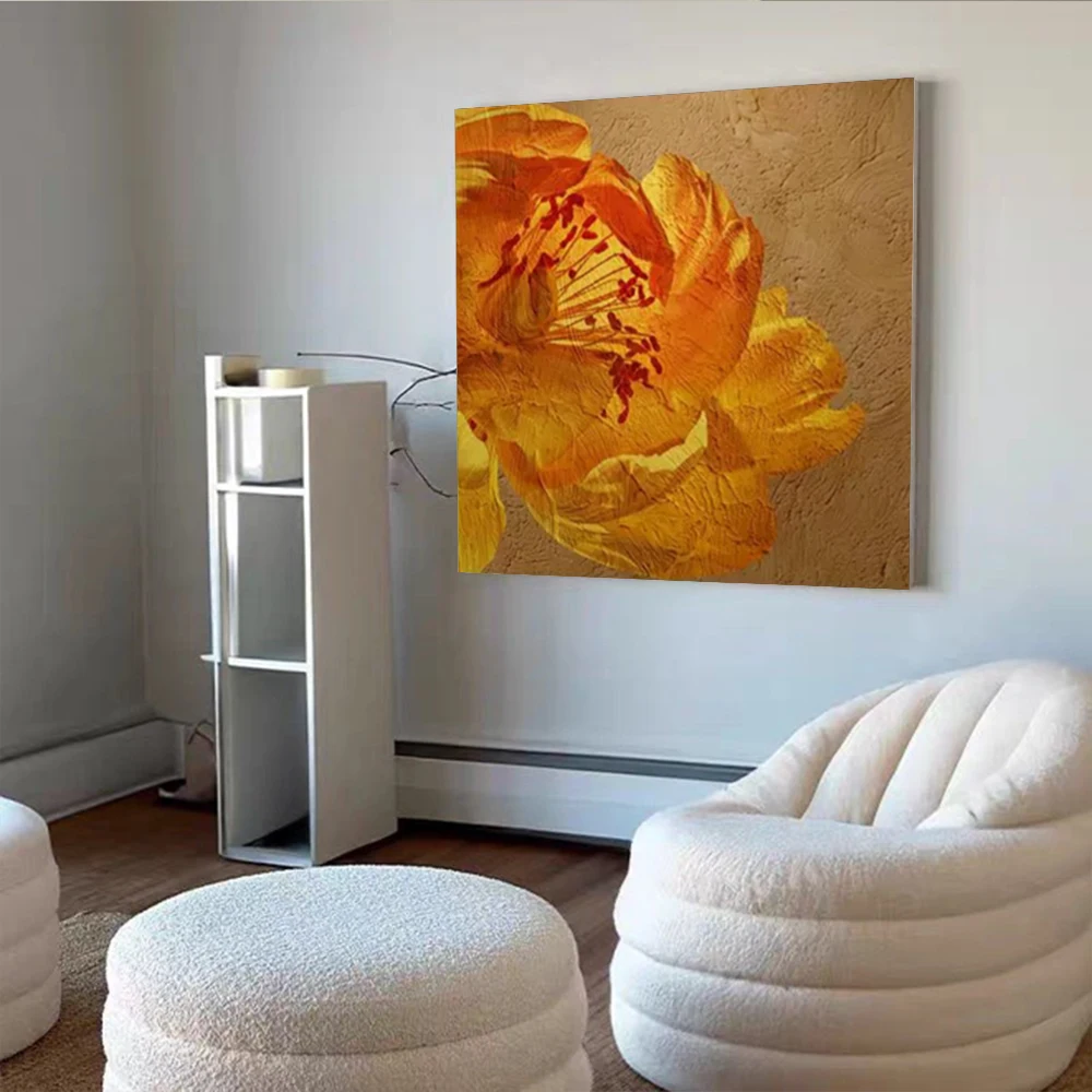 High Quality Wall Art Picture Canvas Poster Golden Porch Mural 100% Hand-painted Abstract Oil Painting Modern Gold Leaf Artwork