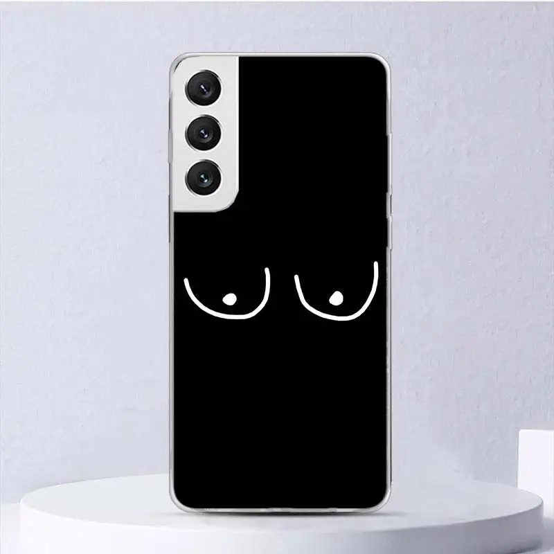 Boobs Art Print Soft Case For Samsung Galaxy S24 S23 S22 S21 Ultra S20 FE S10 Plus Phone Cover S9 S8 + S10E Funda Coque