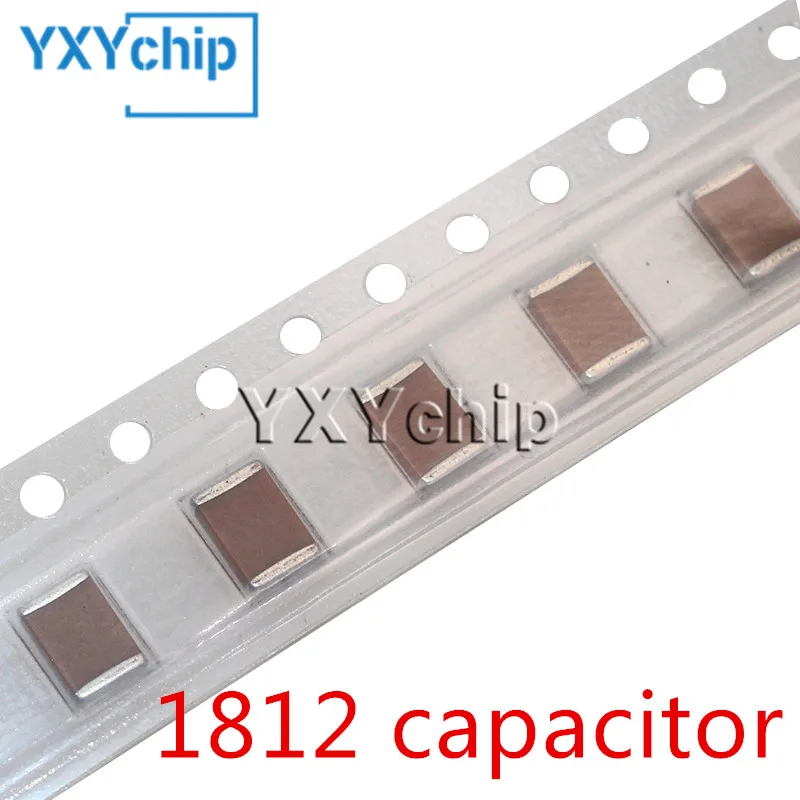 

50pcs 1812 smd chip capacitor 1nF 2.2nF 4.7nF 10nF 100nF 1uF 2.2uF 4.7uF 22uF 47nF 2KV 50V 100V 25V 630V X5R