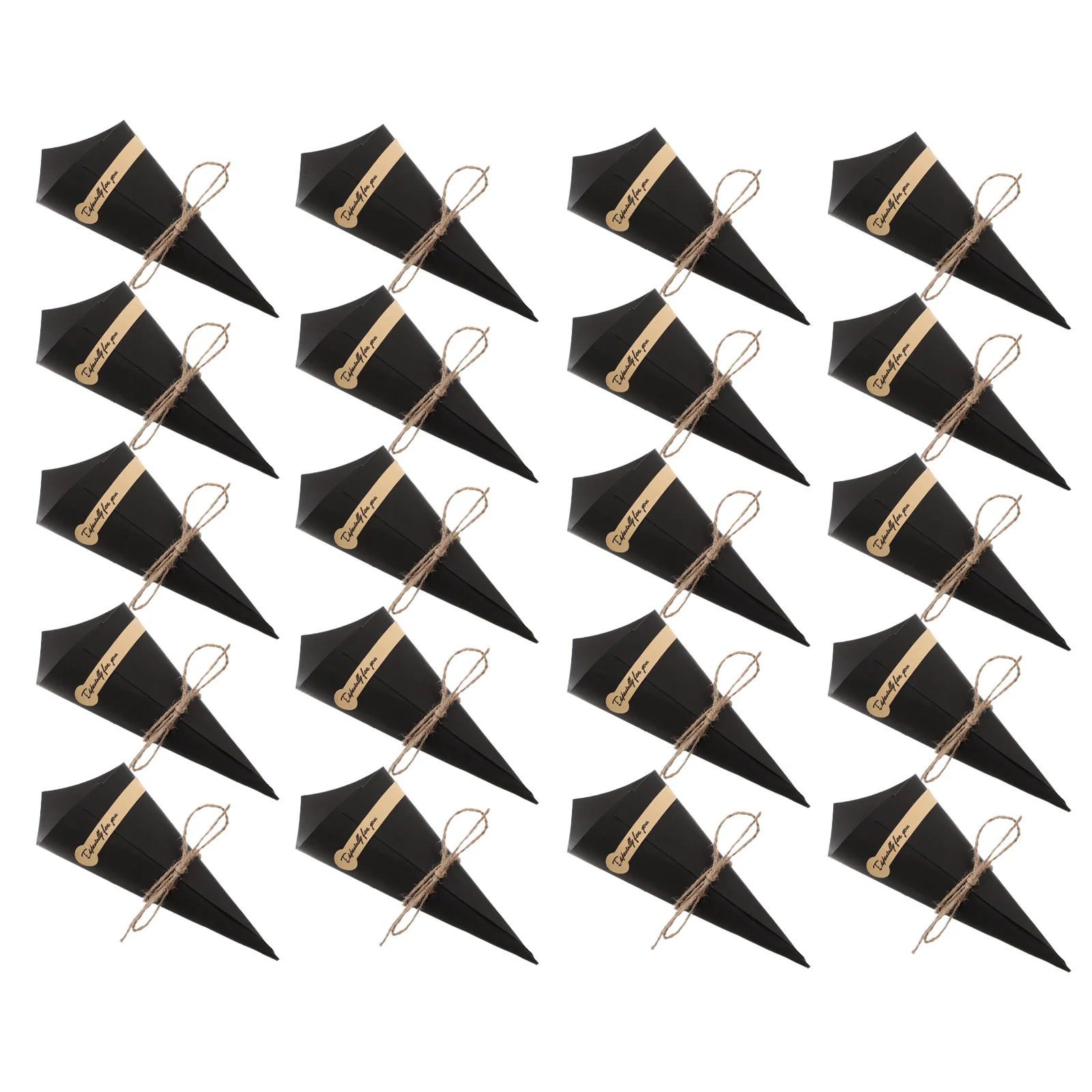 

50pcs Paper Flower Cones Kraft Food Party Supplies C y Wrapping Hemp Rope Decor DIY Cone Tubes Cake Streamers Confetti