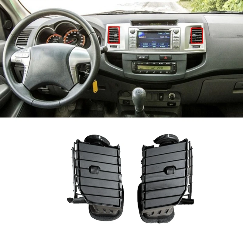 Car Front Central Dashboard Panel Left Right Air Vent Outlet Assembly For Toyota Hilux 2004-2015 Parts A/C Air Vent Outlet