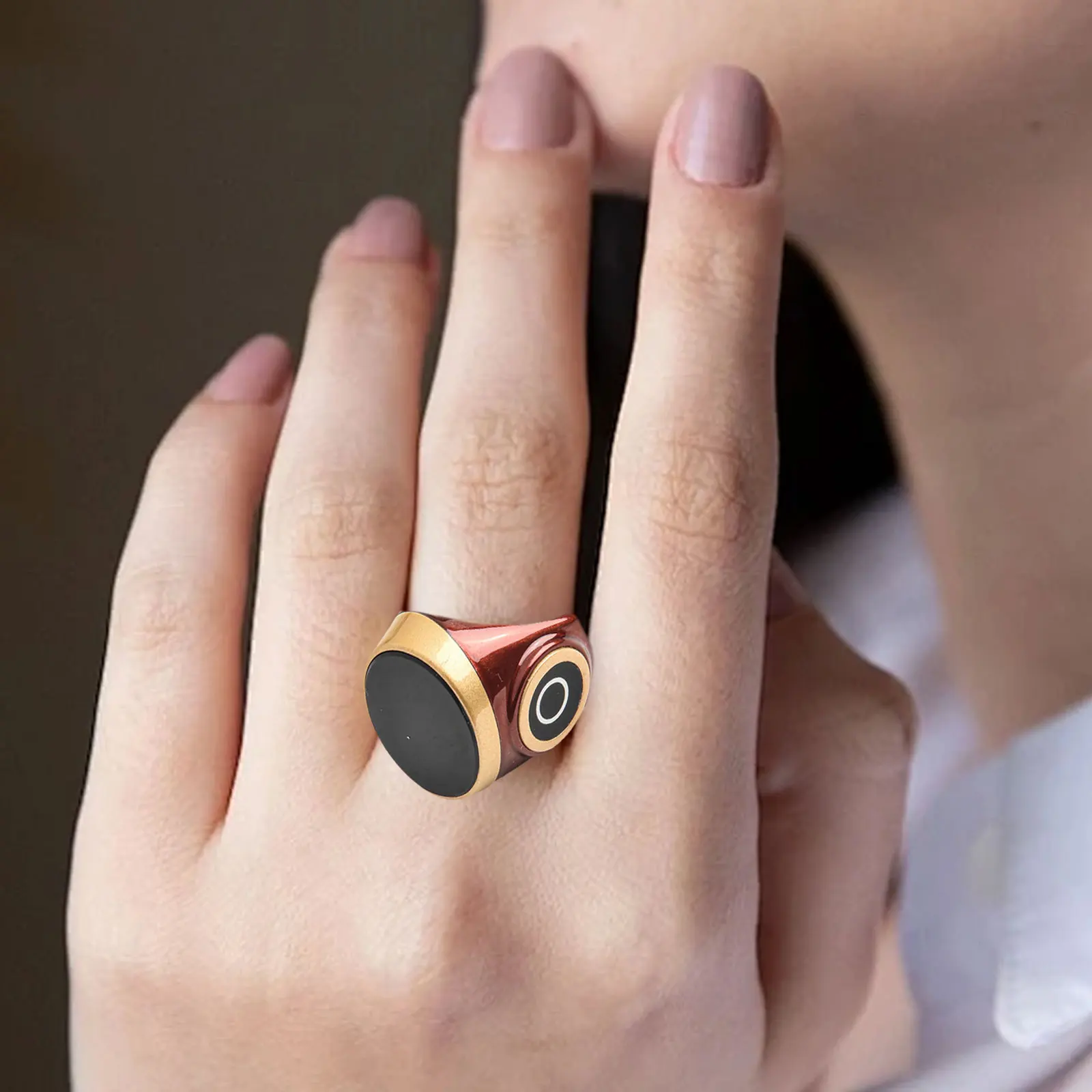 Adjustable Smart Ring with Onboard Digital Counter to Support For Prayer Rosary or Repetitive Practice Tracking