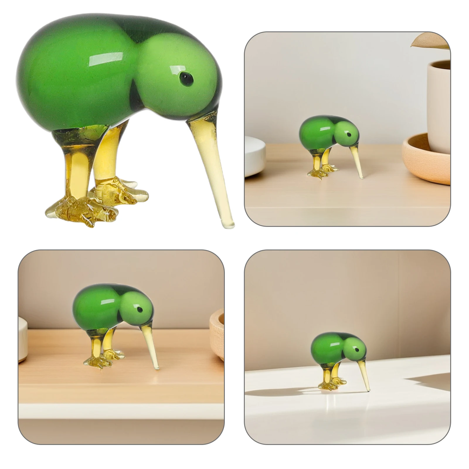 

Crystal Bird Statue Decor for Home Tabletop Desk Garden Office Wall Shelf Car Cake Decoration Natural Vivid Animal Figure