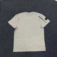 CP summer short sleeved badge lens solid color T-shirt for men and women high street ins daily short sleeved pocket top