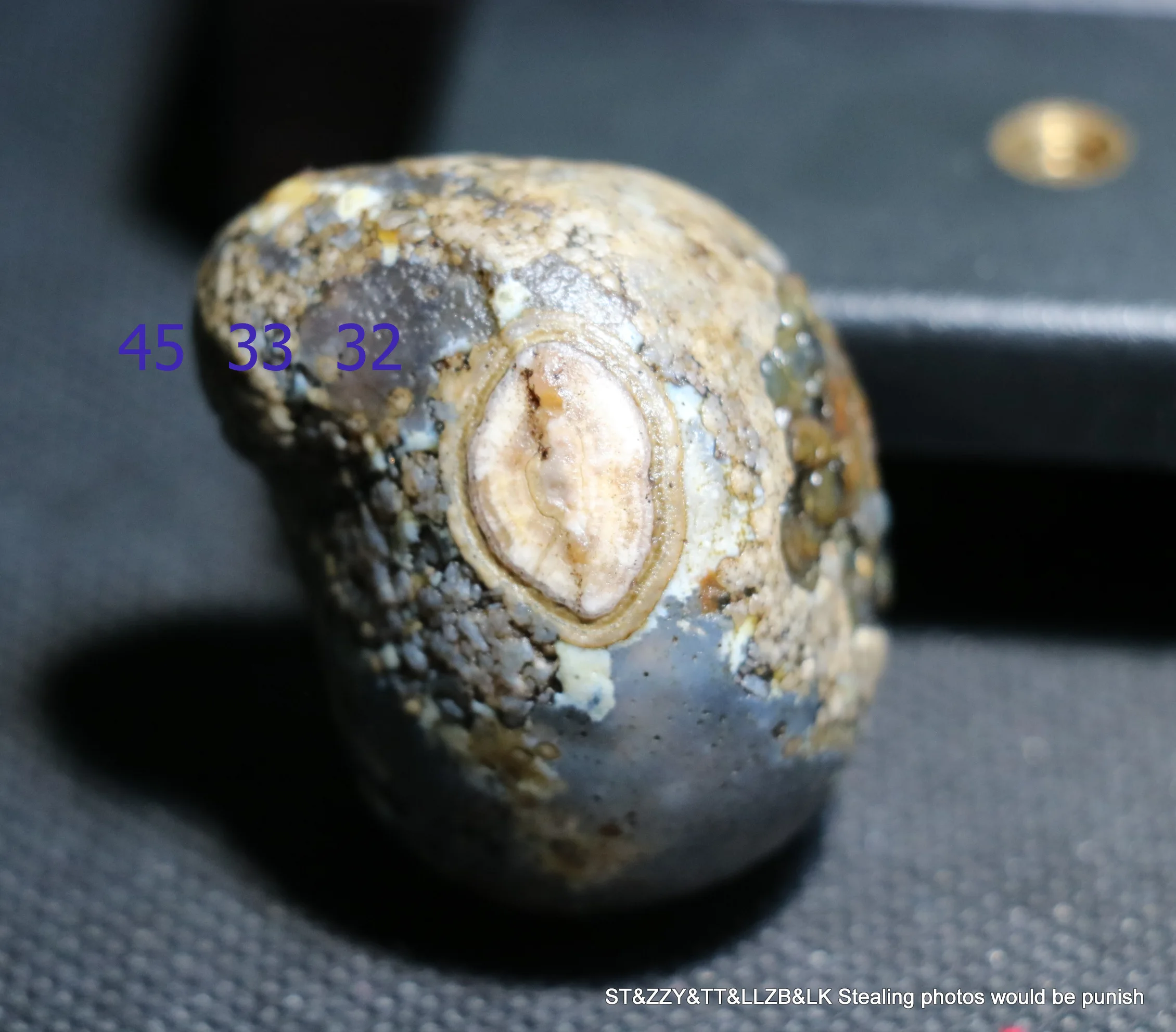 A Big Treasure Energy Chinese Desert Alashan Gobi Agate Natural Eye Lucky Pebble Cool Appearance Display Amulet UPD0522L60