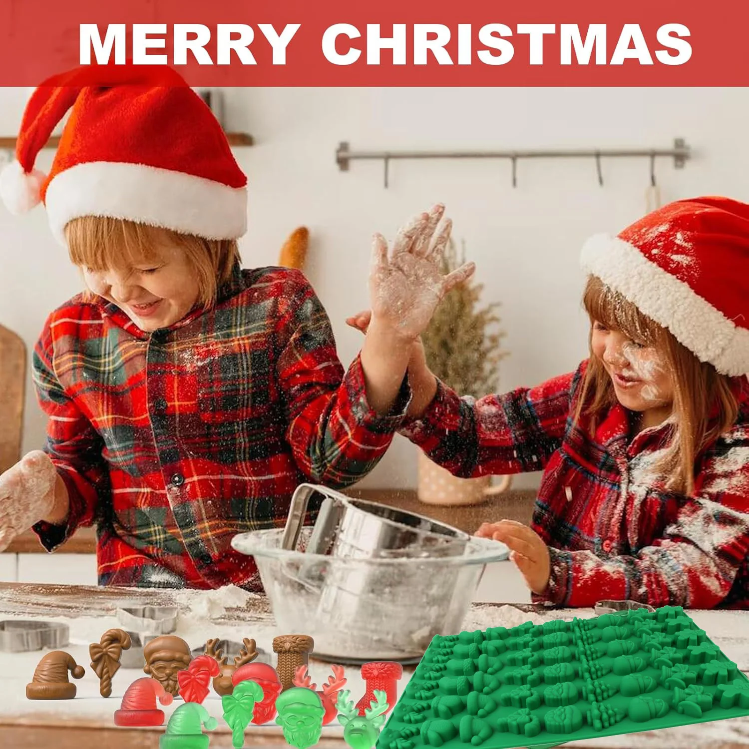Four Types of Christmas-Themed Silicone Candy and Chocolate Molds to Choose From, Made of Food-Grade Silicone, Easy to Demold, Flexible and Durable, Can Create Various Christmas-Themed Shapes for Candy, Chocolate, Cake Decorations, Etc., for Christmas Holidays view 6