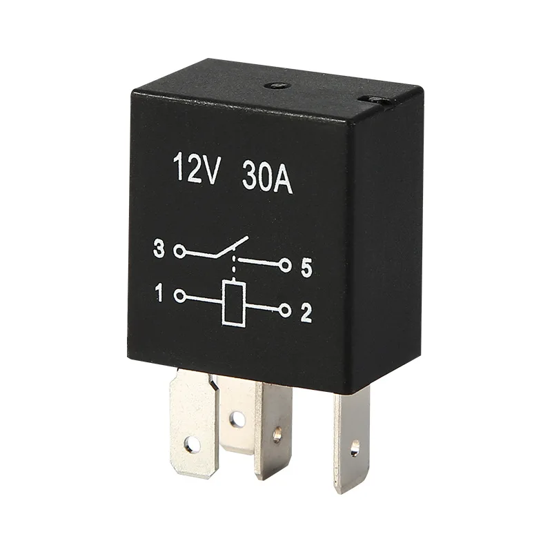 12V 24V 30A 4-Pin 5-Pin Violet Automotive Relay Waterproof IP67 Fuel Pump Fan Light Control Car Relay