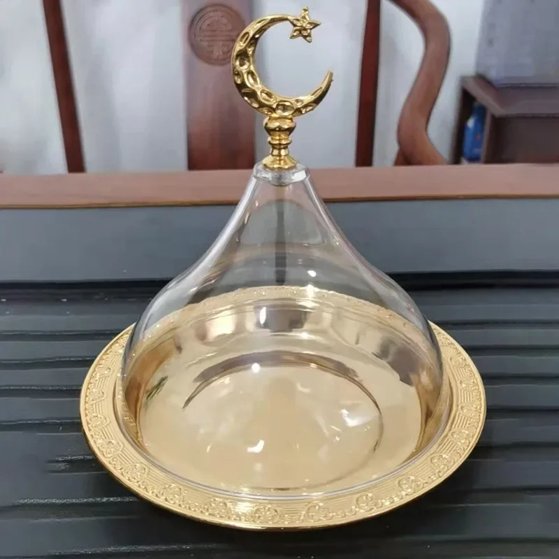 Directly from the manufacturer solid color electroplating process women's wrought iron snack storage tray simple transparent
