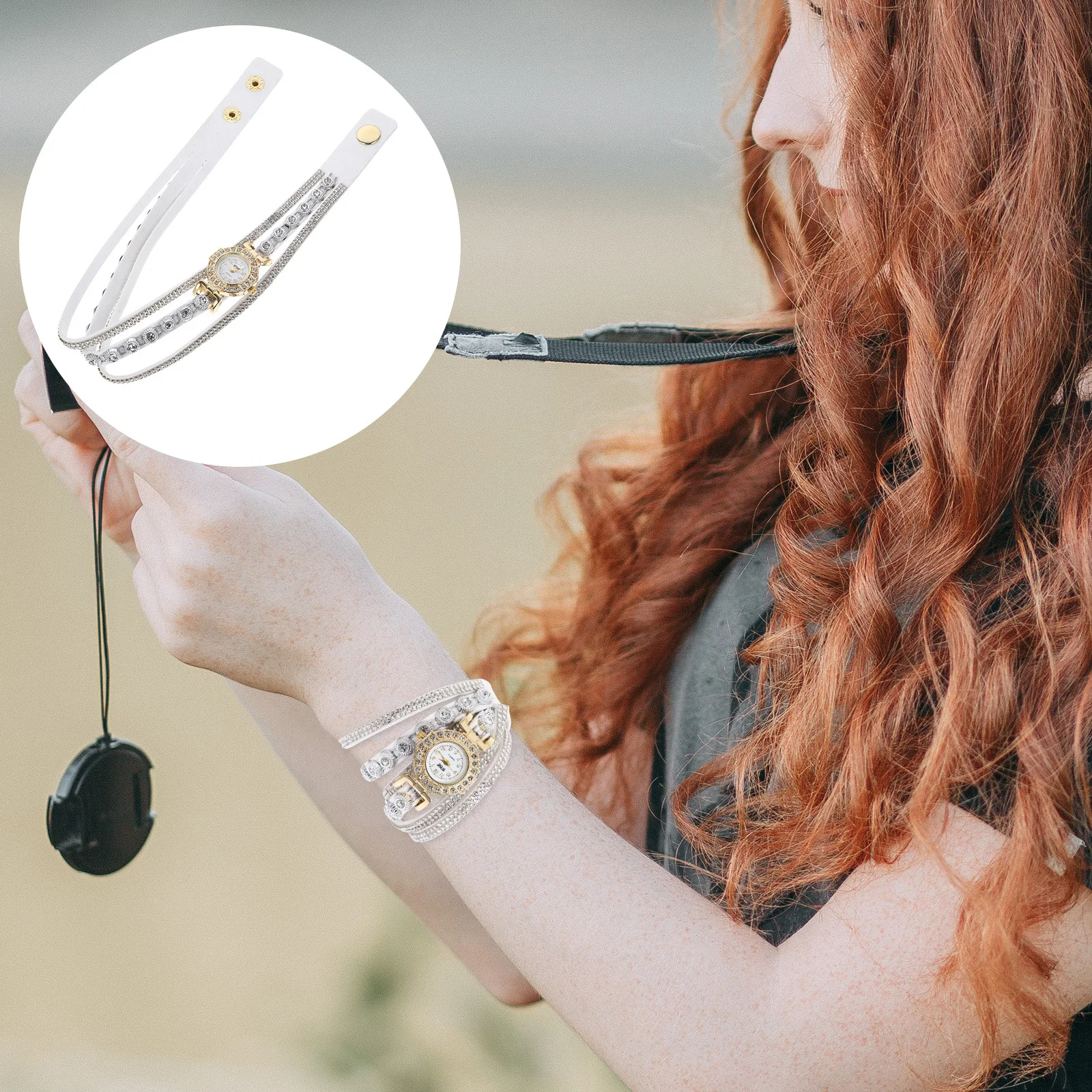 

Часы с жемчужным браслетом, модные элегантные женские кварцевые часы, подарок на день рождения для нее, креативный белый цвет