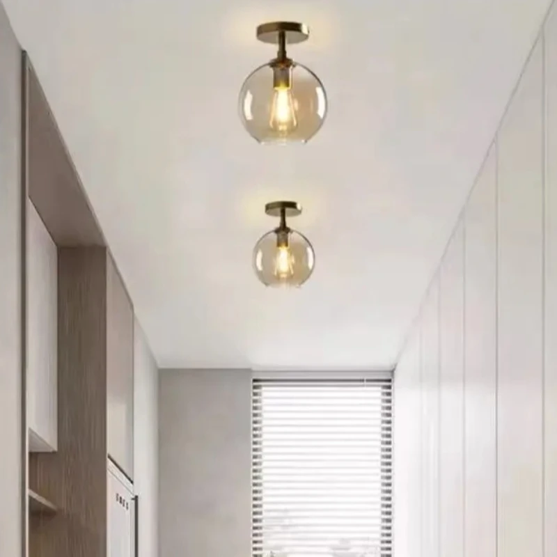 Modern Stylish Simplicity Glass Hot Bending LED Ceiling Lights Art Creative Lamps for Chidren's Bedroom Home Decor Chandeliers