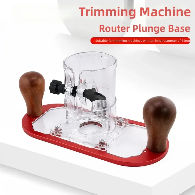 Transparent Cover Flip Chip Base for Trimming Machine Multifunctional Woodworking Accessories Small Engraving Machine