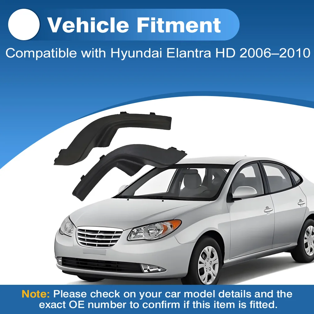 

2pcs Front Windshield Wiper Side Cowl Extension Cover For Hyundai Elantra HD 2006 2007 2008 2009 2010 86150-2H010 86160-2H010