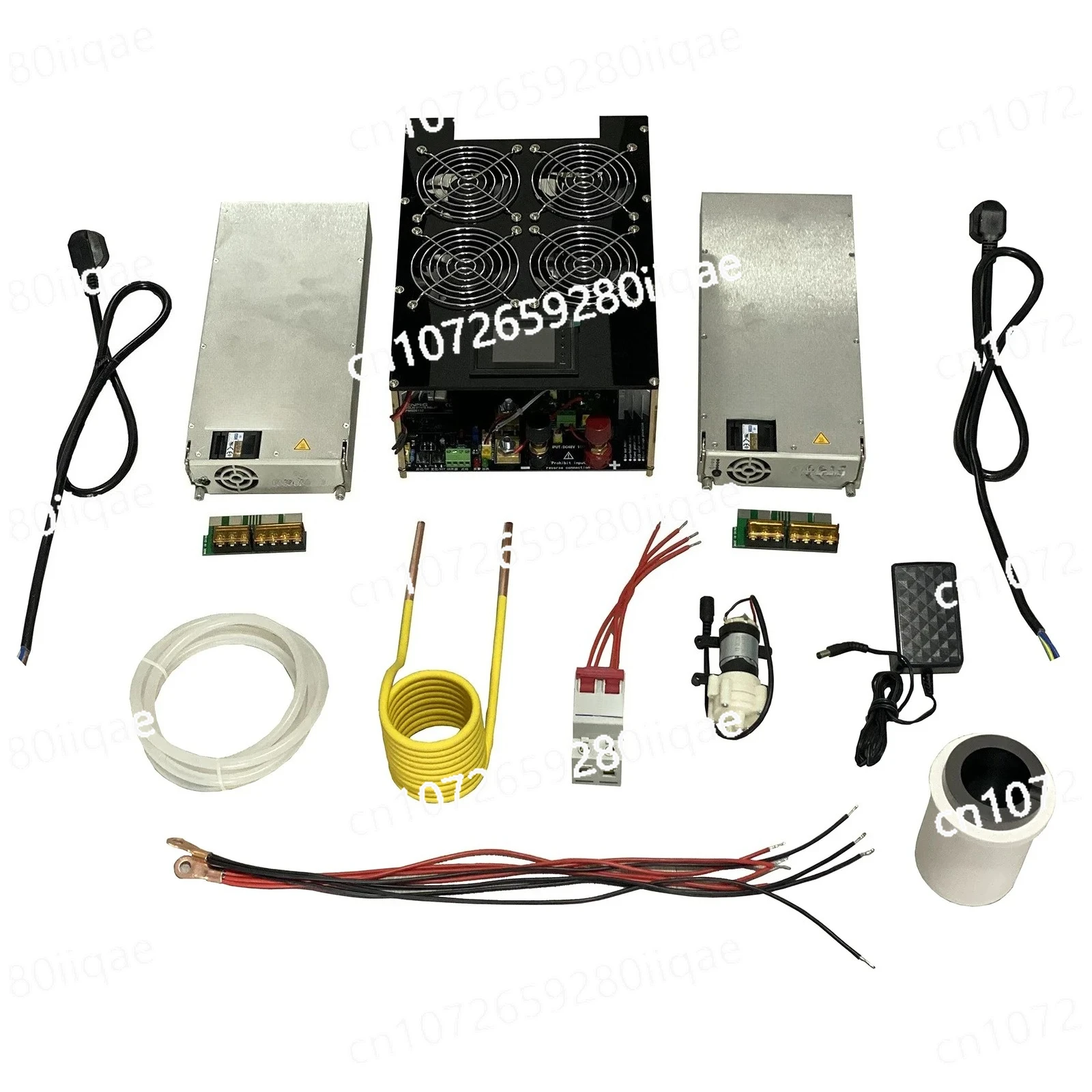 5000 واط جهاز تسخين حثي 5KW آلة التدفئة التعريفي مع مقياس الطاقة الكهربائية 150 مللي بوتقة تيار مستمر 48 فولت 3000 واط امدادات الطاقة