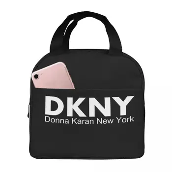 D-DKNY Draagbare lunchtas Voedsel thermische doos Duurzame koeler Lunchbox met schouderriem Picknicktas Kantoor