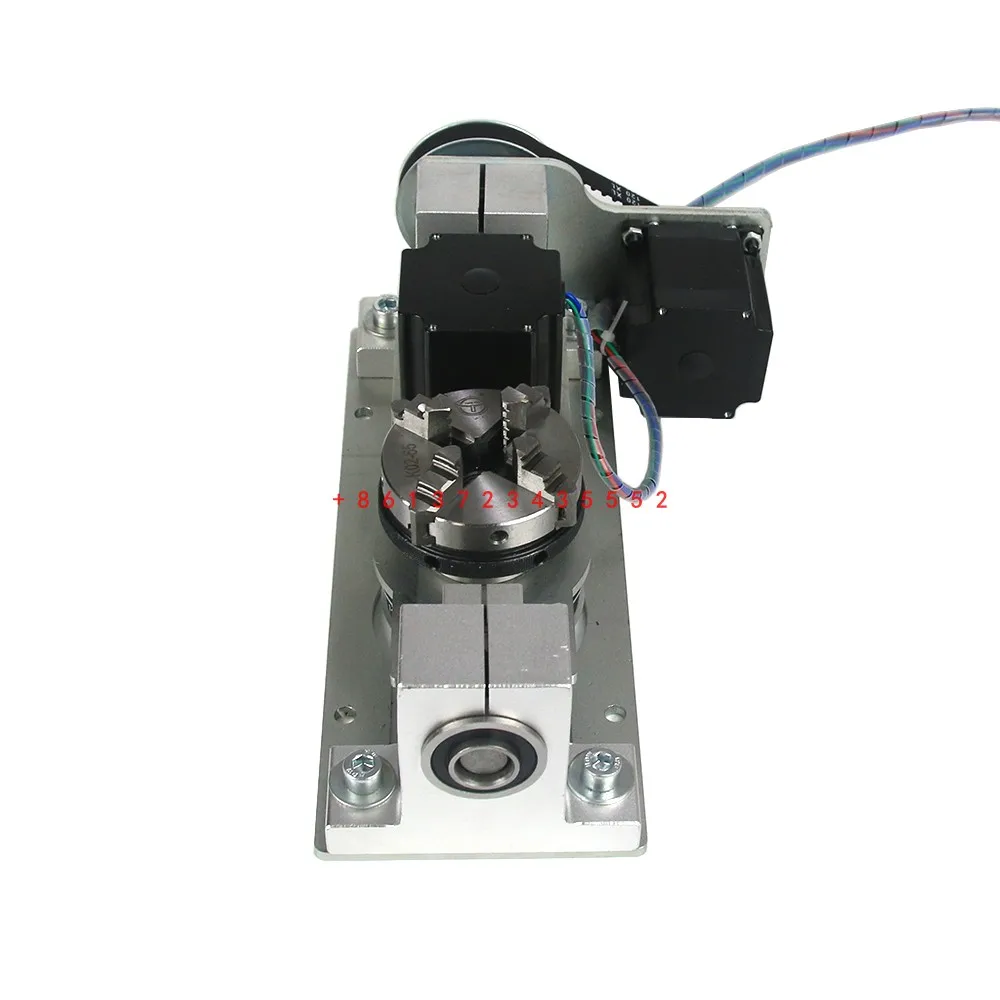 4. oś 5. A B Aixs Oś obrotowa 4-szczękowy uchwyt 60 mm Wysokość środka 55 mm DIY 5-osiowy ploter CNC Narzędzia obrotowe do grawerowania maszyn