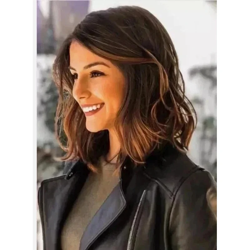 100% Hair New Fashion Elegant Women's Medium Natural Brown Wavy Wigs 12 In