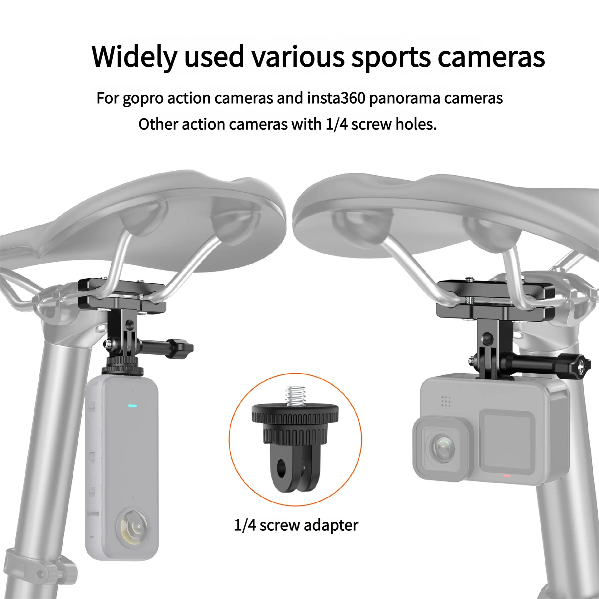 Fahrradzubehör Montage-Kit für Insta360 X5 X4 X3 Fahrrad-Heckhalterung für Insta 360 Fahrradzubehör – Detail 5