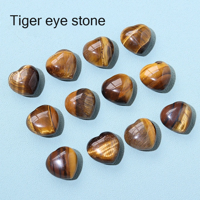 15mm Natural Healing Love Heart Stone Beads, Crystal Jasper Agate Beads for DIY Seven Chakra Bracelet or Pendant Accessories`