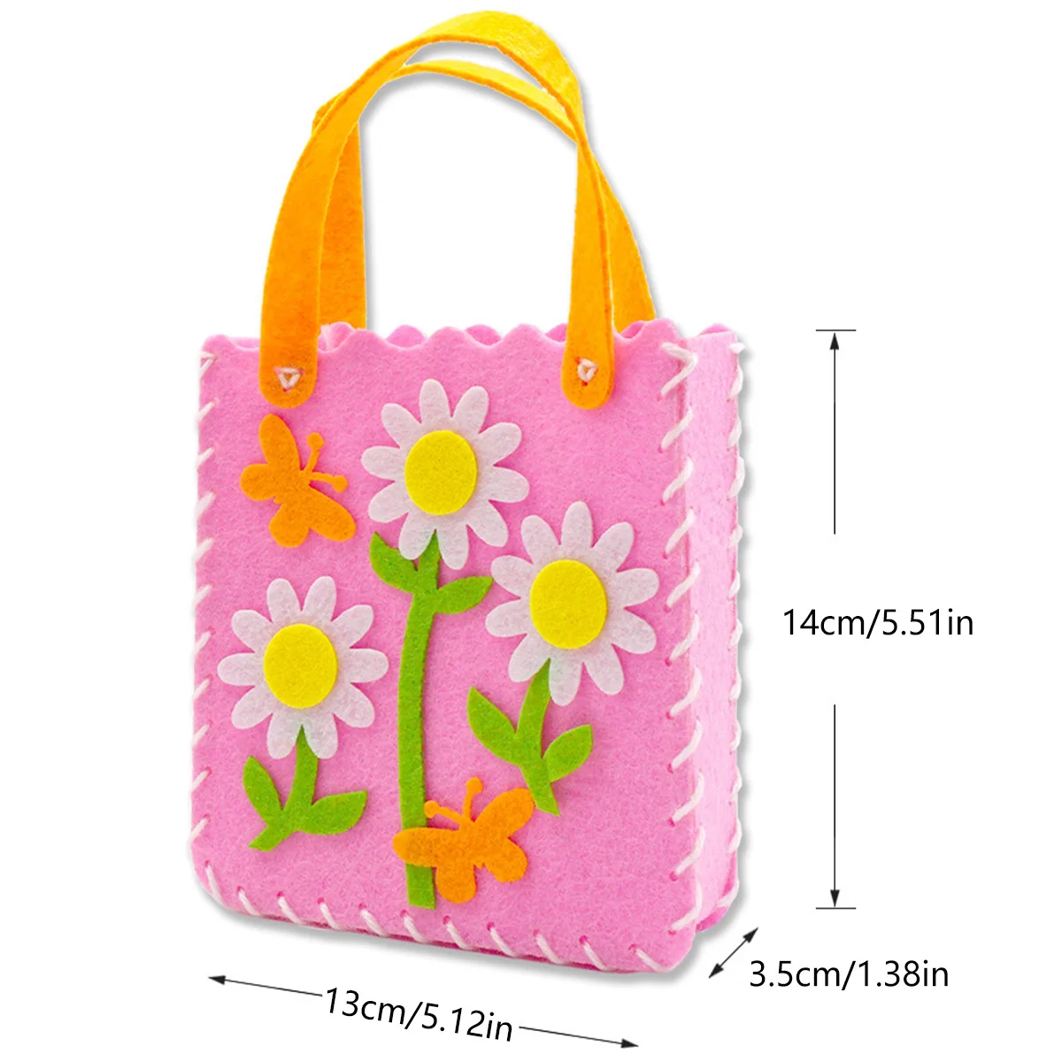 8Pcs Handbags Kids Sewing Kit DIY Sewing Kids Craft Felt for Kids Beginners Educational Sewing Set Montessori Girl Art Toy