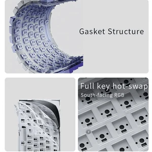 AZAZZ-được đánh giá bằng dây cơ học, USB 75%, khớp ánh sáng trắng, khóa hoàn chỉnh, hoán đổi nóng, thể thao game, tùy chỉnh cho PC, máy tính xách tay, AK820 8 Bàn phím cơ khí bán hàng chính có đèn LED - №4