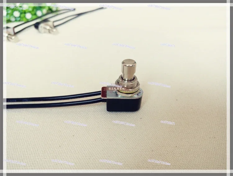 Press Switch with Wire Mini Emergency Stop Switch Metal Button Speaker Press Off Start Button Reset 12mm