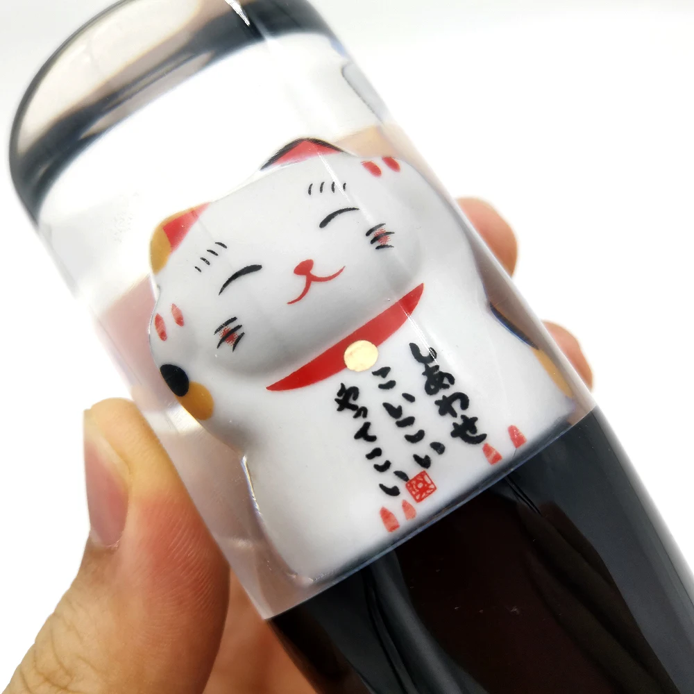 Gałka zmiany biegów Lucky Cat Akrylowa kryształowa gałka zmiany biegów Wymienne głowice zmiany biegów z adapterem M8 M10 M12 — zdjęcie 4