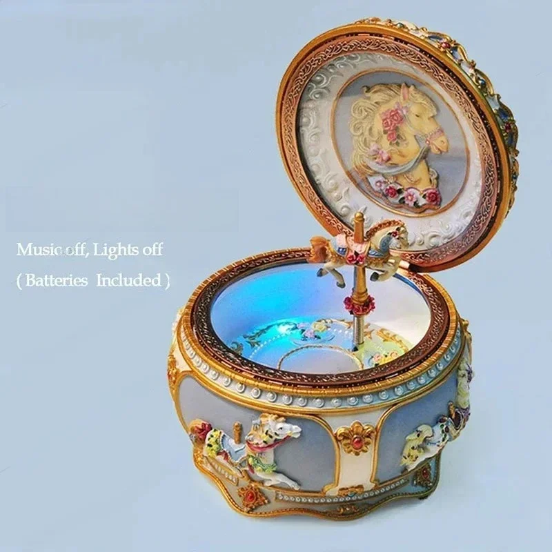 Song tunes retro carousel music gift birthday music box